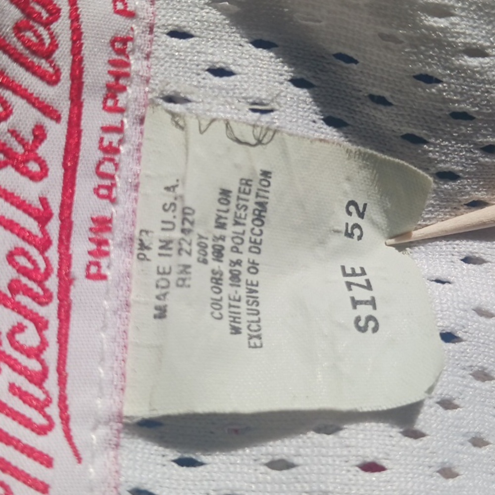 Authentic Mitchell & Ness Julius Erving White Six… - image 6
